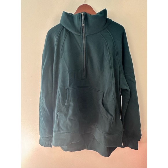 NWT Storm Teal Lululemon Scuba Oversized Funnel-Neck Half Zip (XL/XXL) - Picture 1 of 6